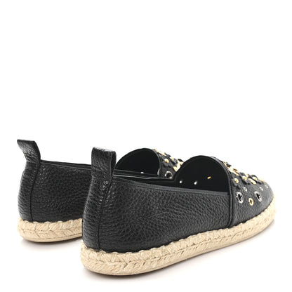 Louis Vuitton Calfskin Tropical Bloom Espadrille Flat 40 Black 5 of 9