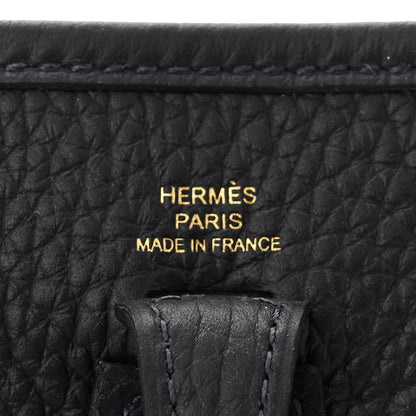 Hermes Taurillon Clemence Evelyne TPM Bleu Nuit 6 of 10