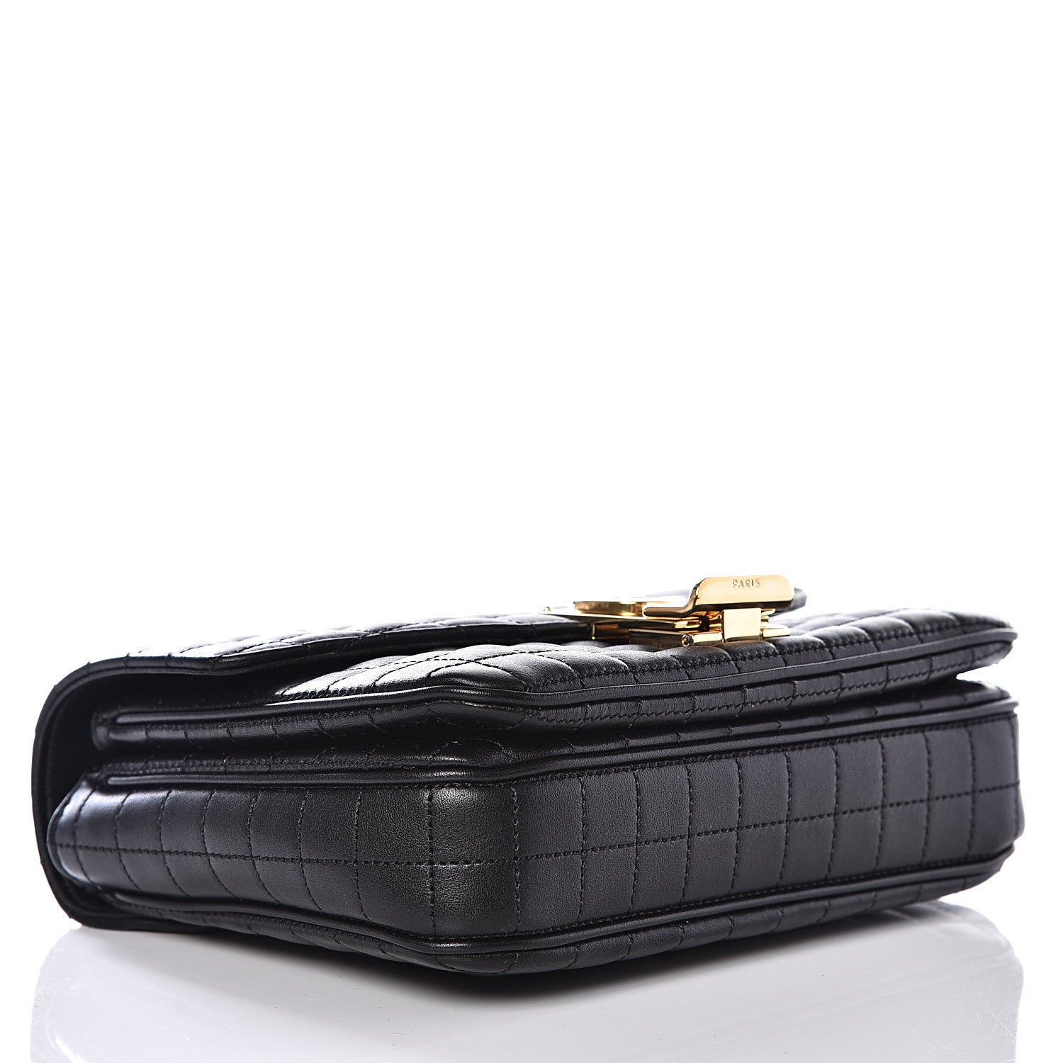 Celine Calfskin Quilted Medium C Bag Black 3 of 8