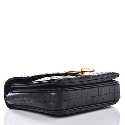 Celine Calfskin Quilted Medium C Bag Black 3 of 8