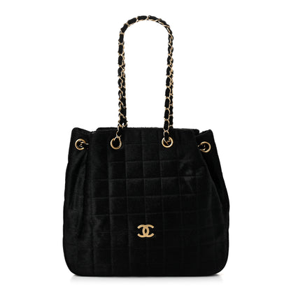 Chanel Pony Hair Stitched Chocolate Bar Shopping Tote Black 1 of 11