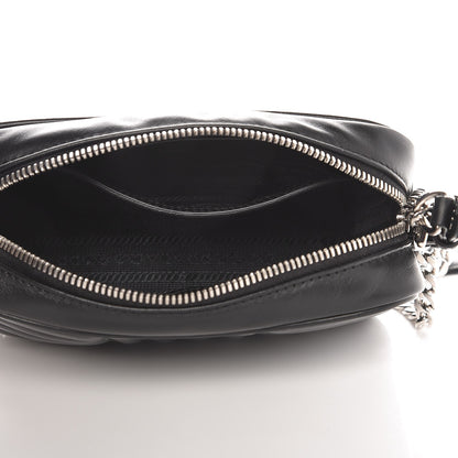 Prada Soft Calfskin Diagramme Crossbody Bag Black 5 of 7