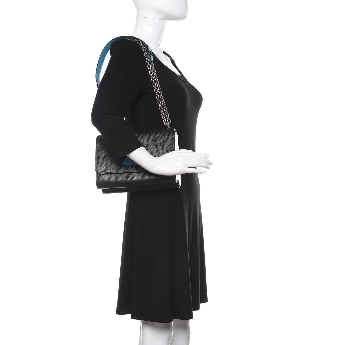 Epi Limited Edition Twist Shoulder Bag MM Black