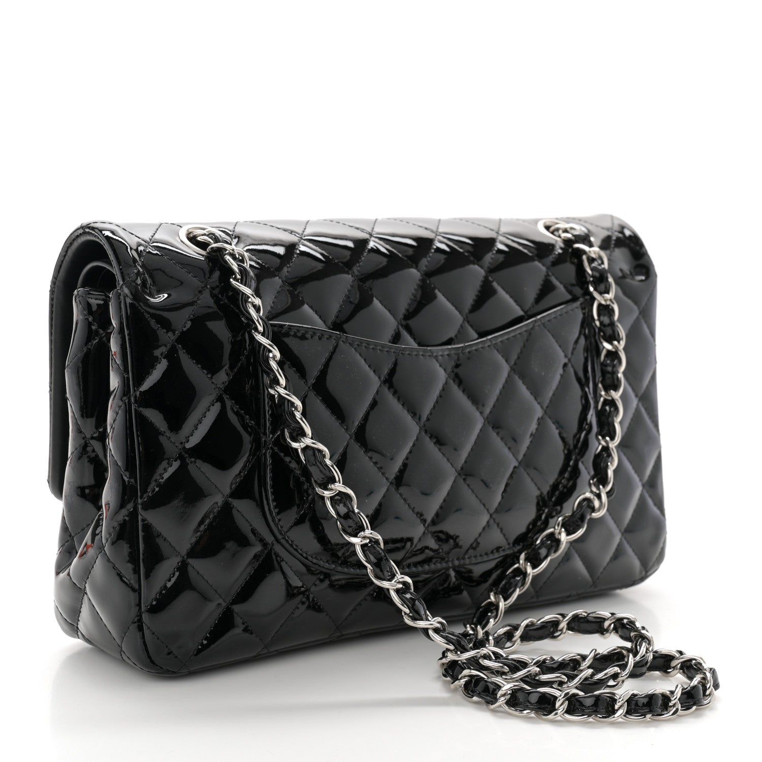 Chanel Patent Quilted Medium Double Flap Black 3 of 9