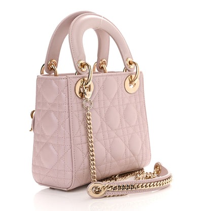 Christian Dior Lambskin Cannage Mini Lady Dior Rose Clair 3 of 10