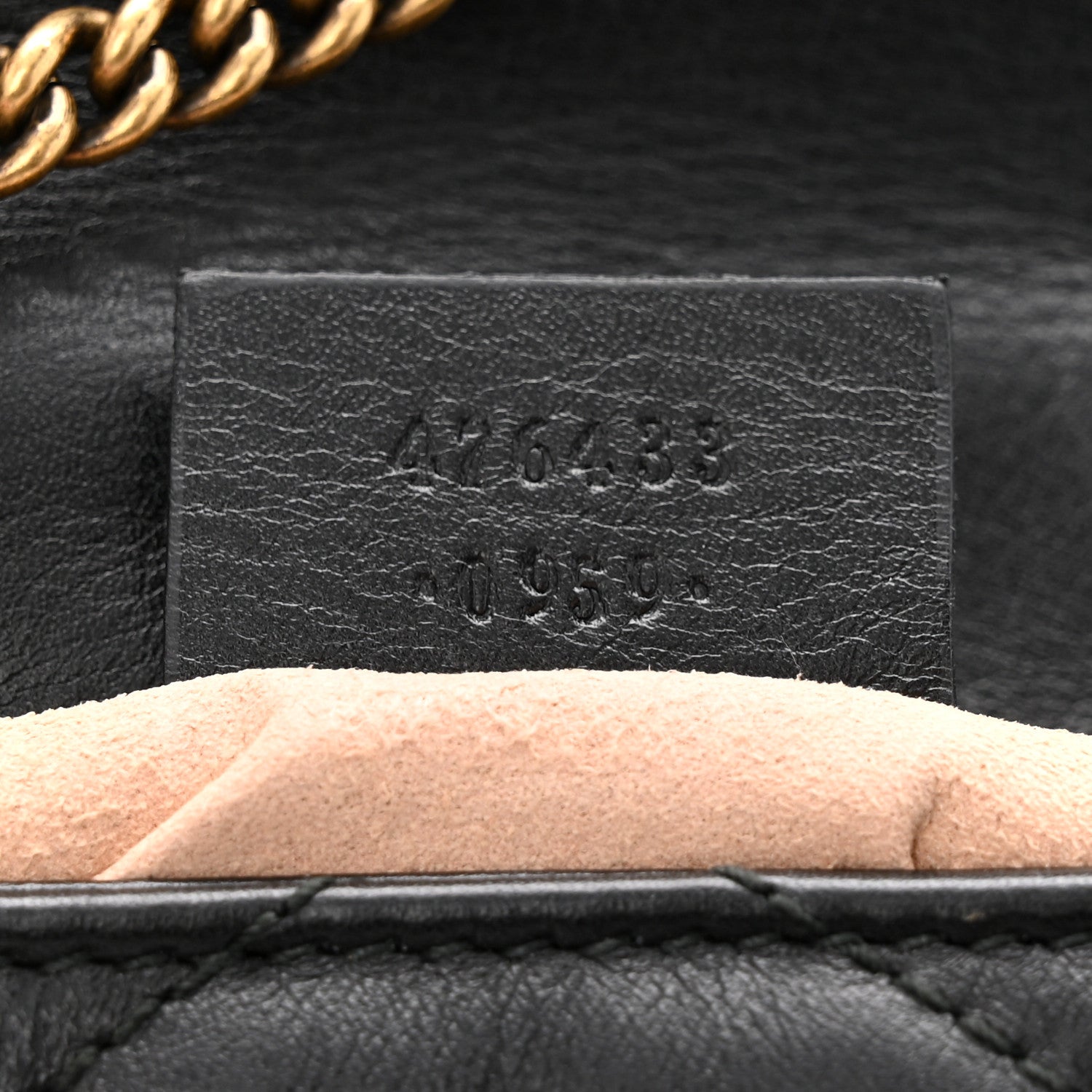 Gucci Calfskin Matelasse Super Mini GG Marmont Shoulder Bag Black 7 of 12