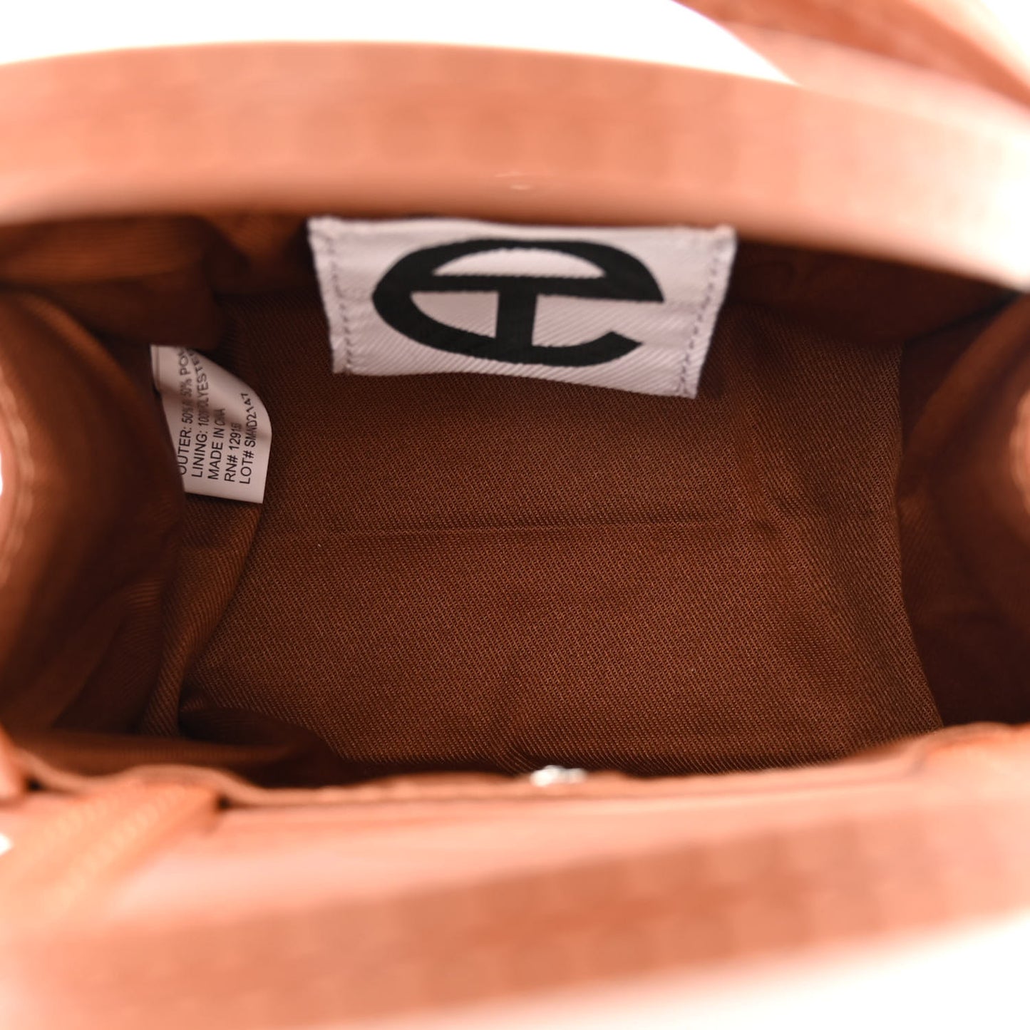 Vegan Leather Small Shopping Bag Tan