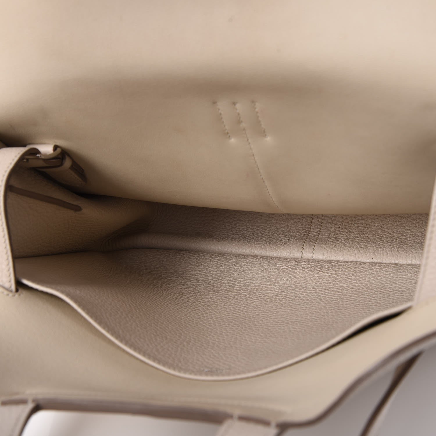 Hermes Taurillon Clemence Halzan 31 GM Craie 6 of 13