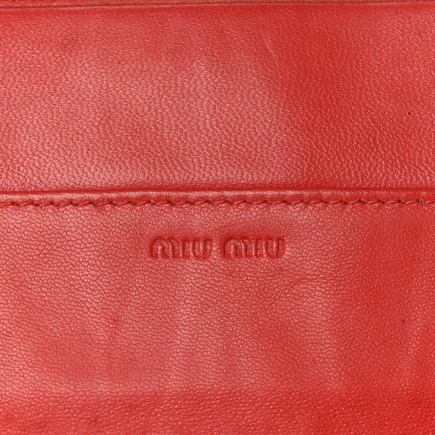 Miu Miu Nappa Matelasse Flap Wallet Fuoco 7 of 13