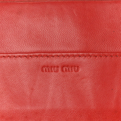 Miu Miu Nappa Matelasse Flap Wallet Fuoco 7 of 13