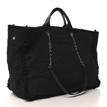 Chanel Canvas Extra Large Double Face Shopping Tote Black 3 of 10