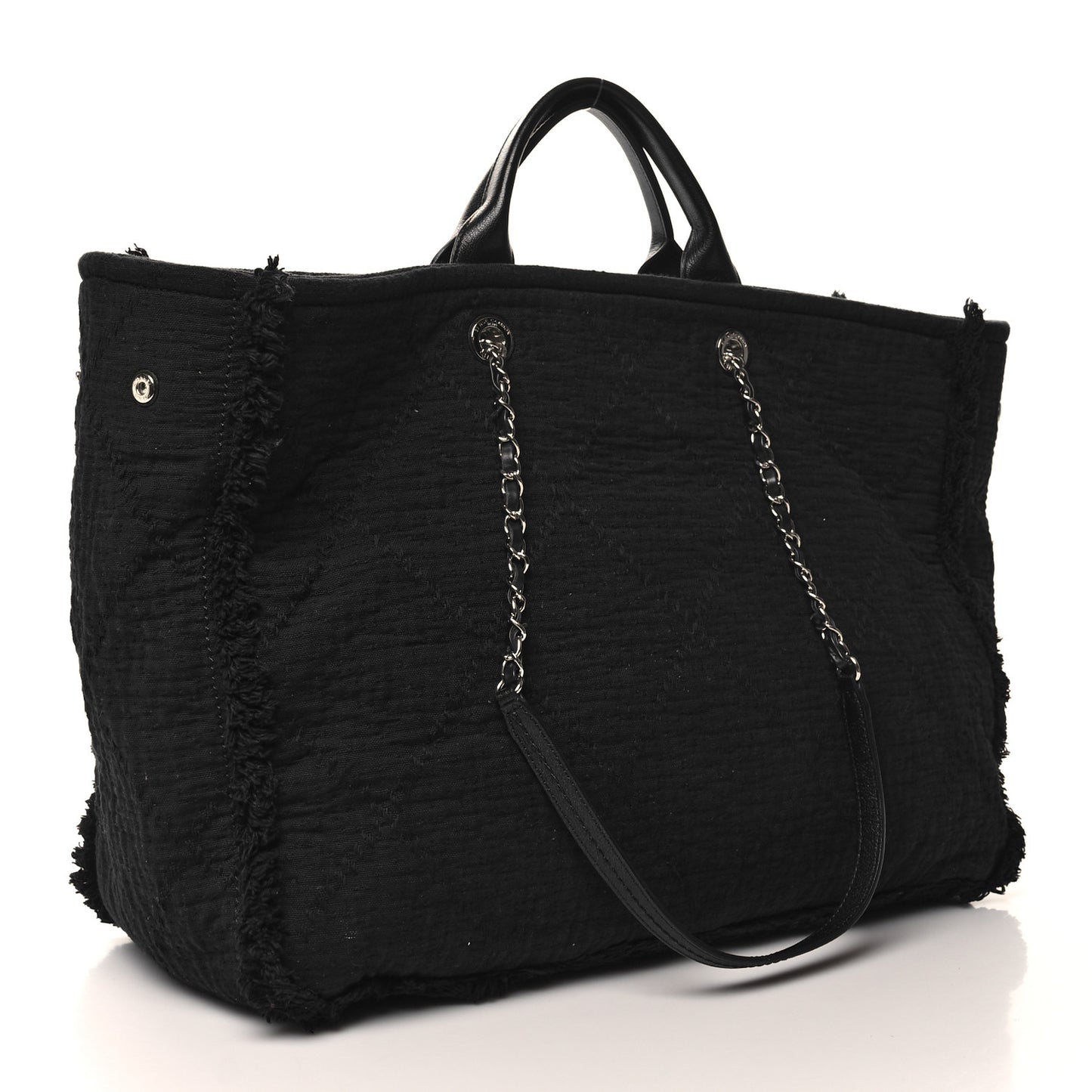 Canvas Extra Large Double Face Shopping Tote Black