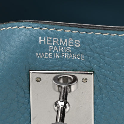 Hermes Taurillon Clemence Kelly Retourne 35 Blue Jean 6 of 23
