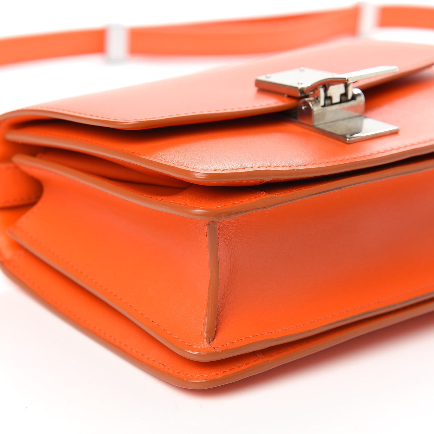 Box Calfskin Small Classic Box Flap Bag Orange