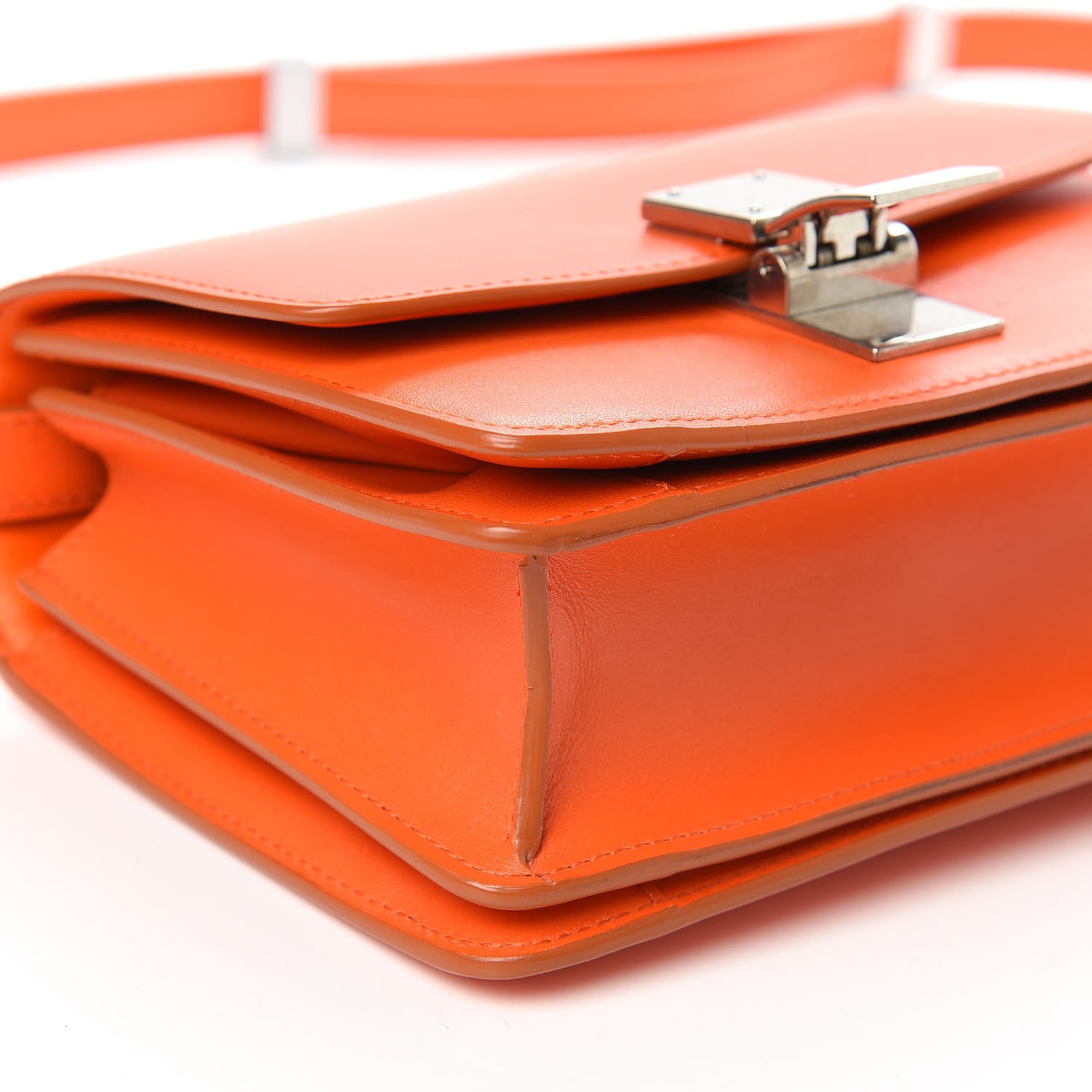 Celine Box Calfskin Small Classic Box Flap Bag Orange 8 of 12