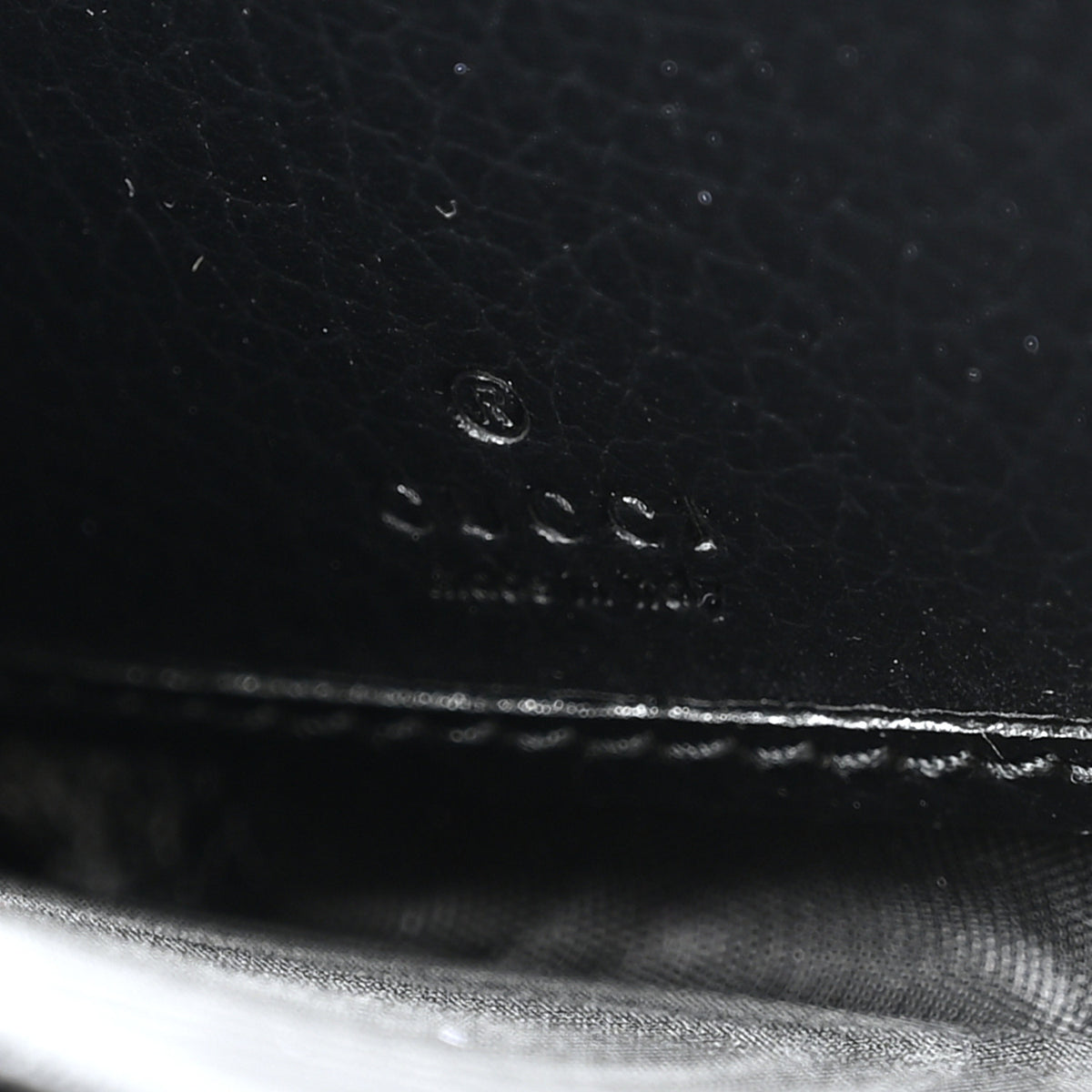 Dollar Calfskin GG Supreme Monogram GG Marmont Zip Around Wallet Black Beige Ebony