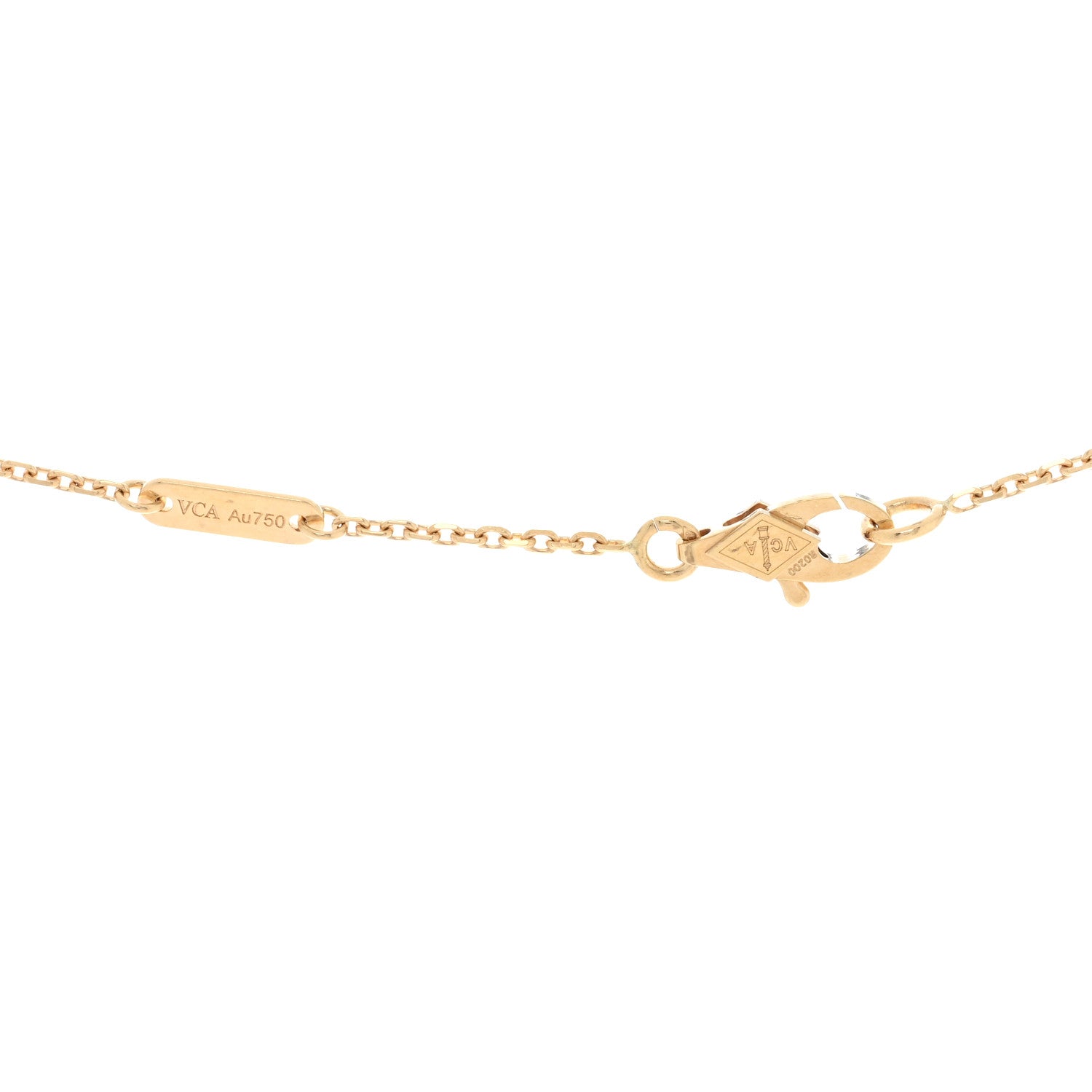 Van Cleef & Arpels 18K Yellow Gold Diamond Mini Frivole Pendant Necklace 4 of 5