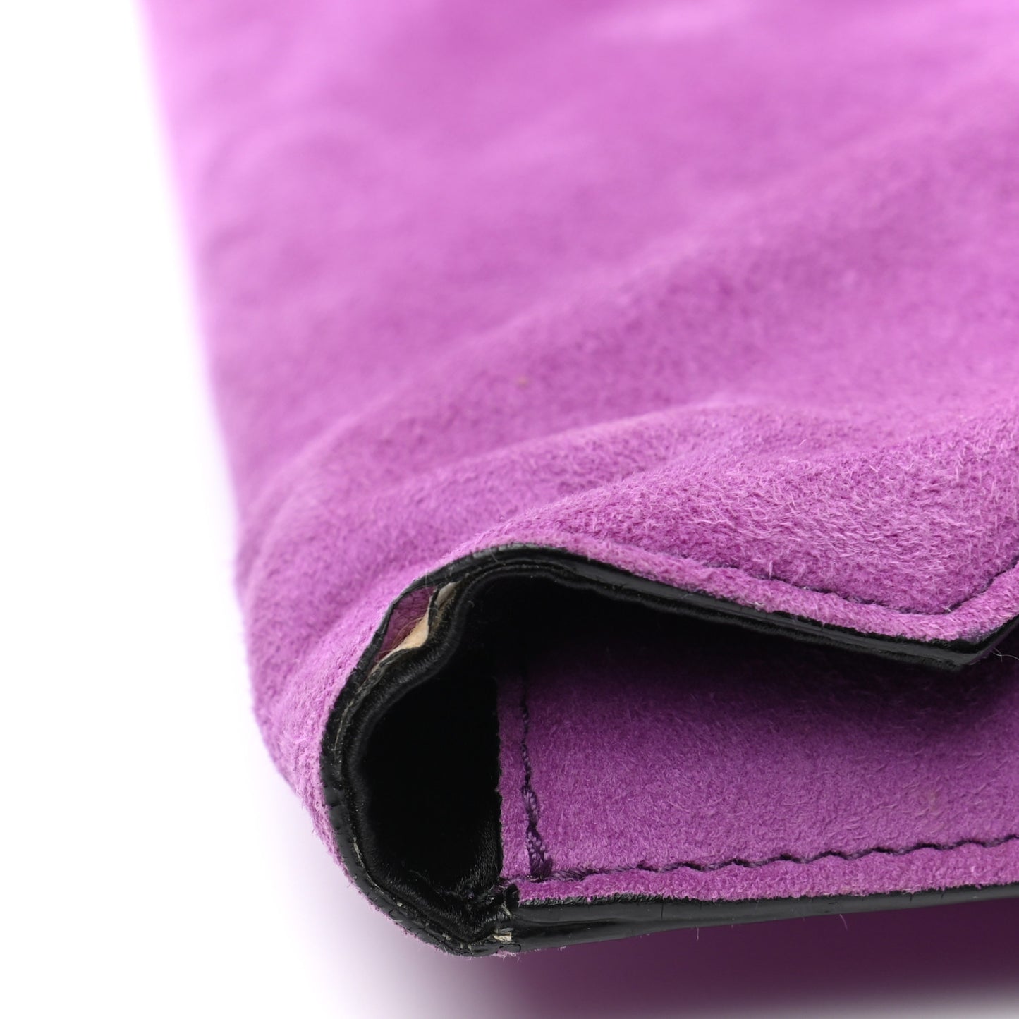 Suede Skull Clutch Purple