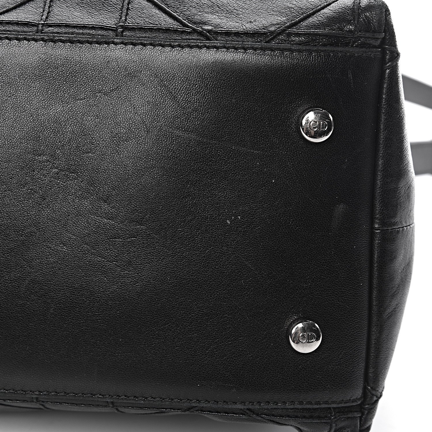 Christian Dior Lambskin Cannage Medium Granville Tote Black 13 of 17