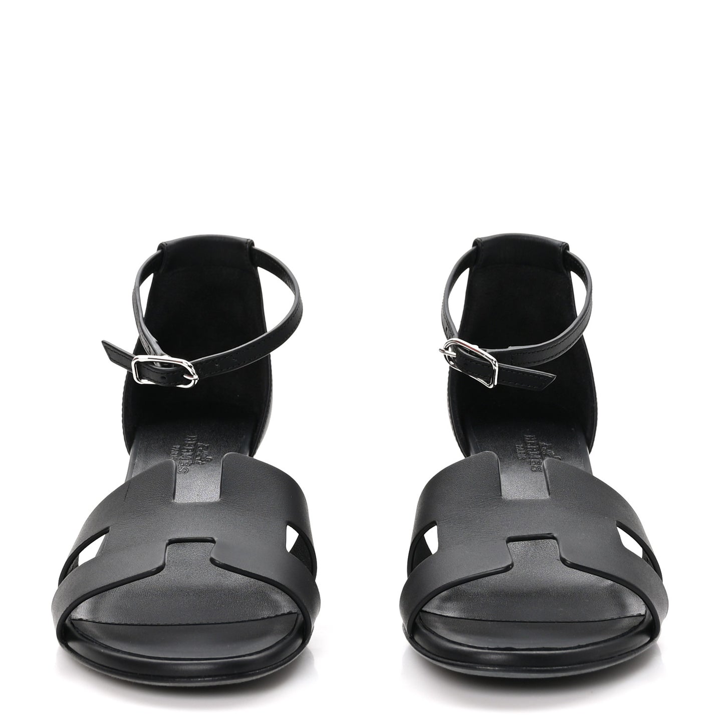 Calfskin Encens 50 Sandals 37.5 Black