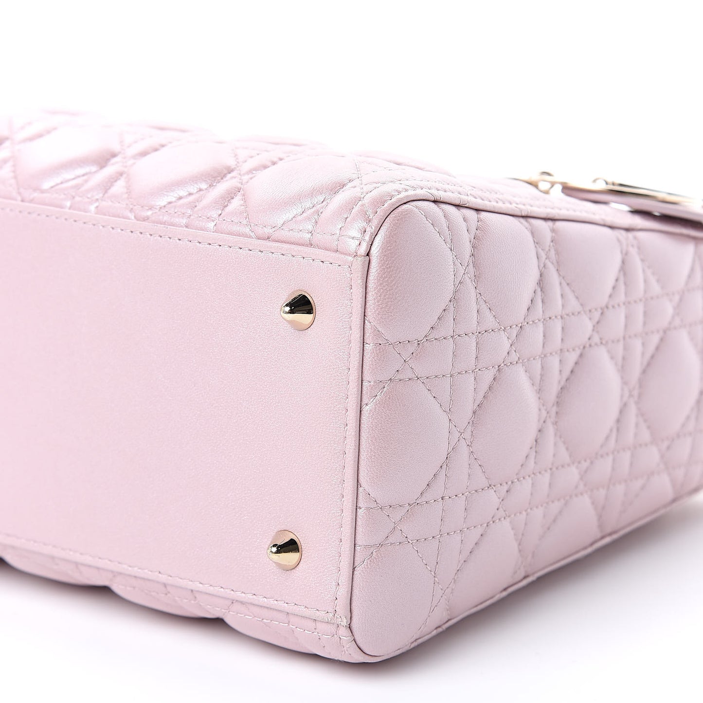 Pearly Lambskin Cannage Medium Lady Dior Lotus