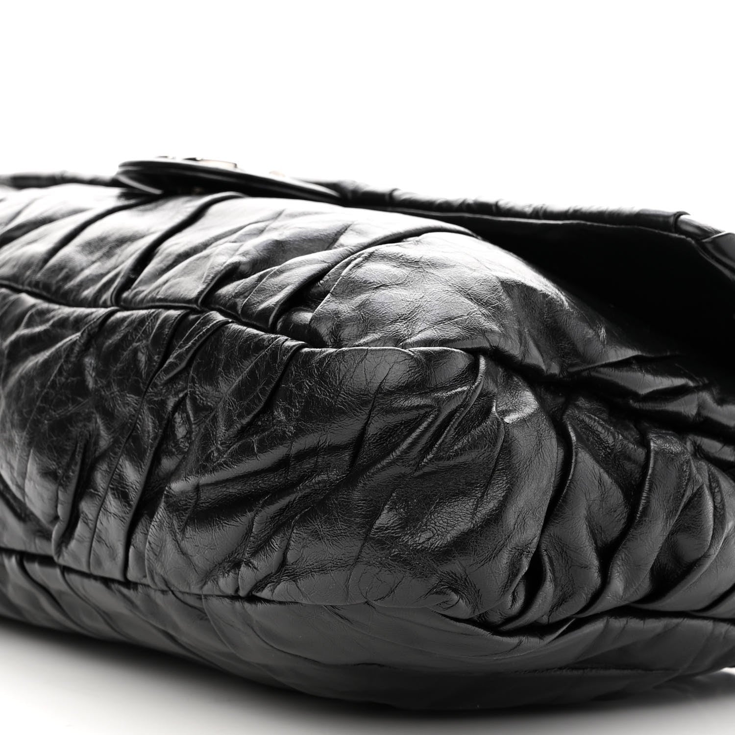 Chanel Glazed Calfskin Twisted Maxi Flap Black 10 of 10
