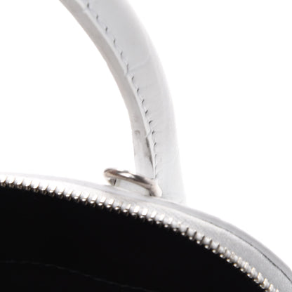 Balenciaga Calfskin Crocodile Embossed XXS Ville Top Handle Bag White Black 12 of 12