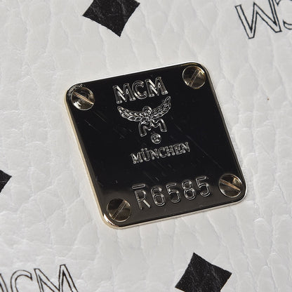 MCM Visetos Medium Project Reversible Shopper Tote White 12 of 16