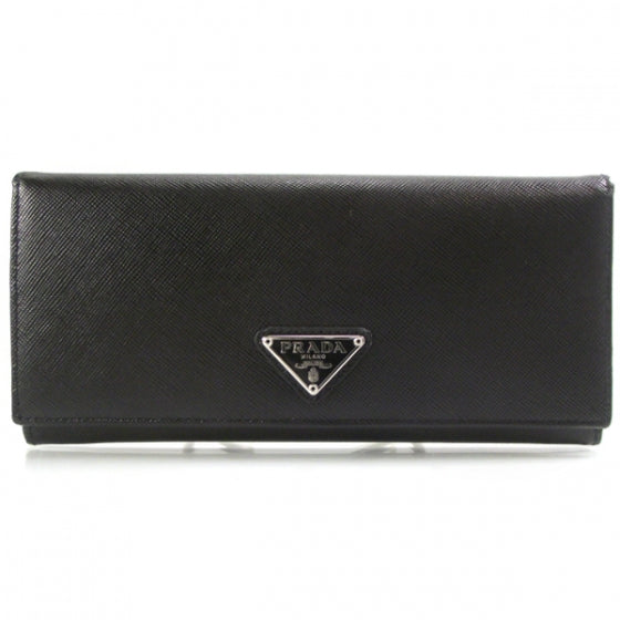 Prada Saffiano Calf Leather Flap Wallet 1 of 8