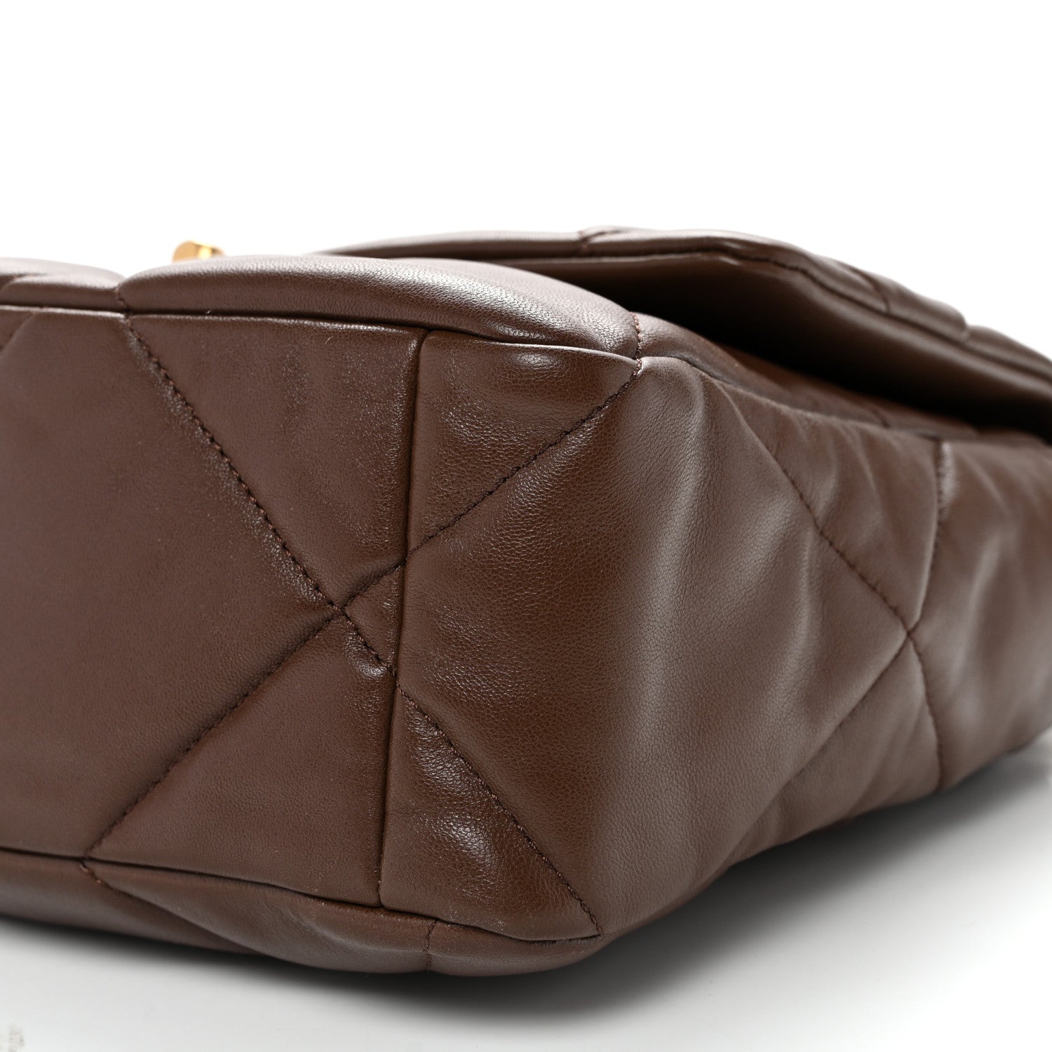 Chanel Lambskin Quilted Large Chanel 19 Flap Dark Brown 1890493