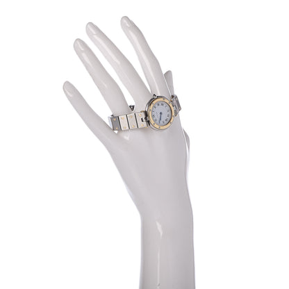 Cartier Stainless Steel 18K Yellow Gold 27mm Santos De Galbee Quartz Watch 2 of 6