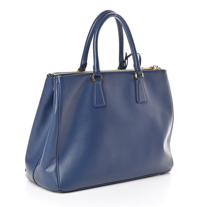 Prada Saffiano Large Galleria Double Zip Tote Cobalto 3 of 10