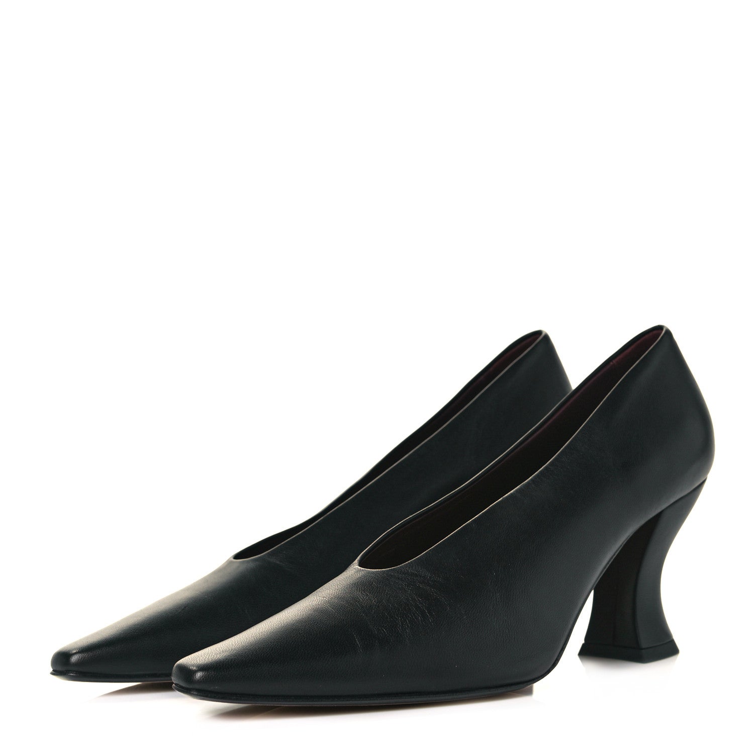 Bottega Veneta Nappa Almond Pumps 38.5 Black 3 of 8