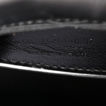 Saint Laurent Calfskin Crocodile Embossed Medium Classic Monogram Kate Tassel Satchel Black 8 of 11
