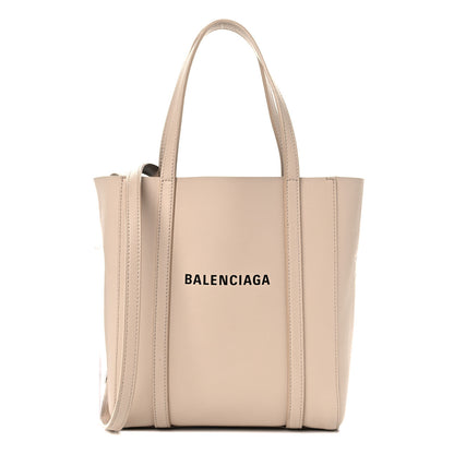 Balenciaga Smooth Calfskin Logo XXS Everyday Tote Light Beige Black 1 of 15