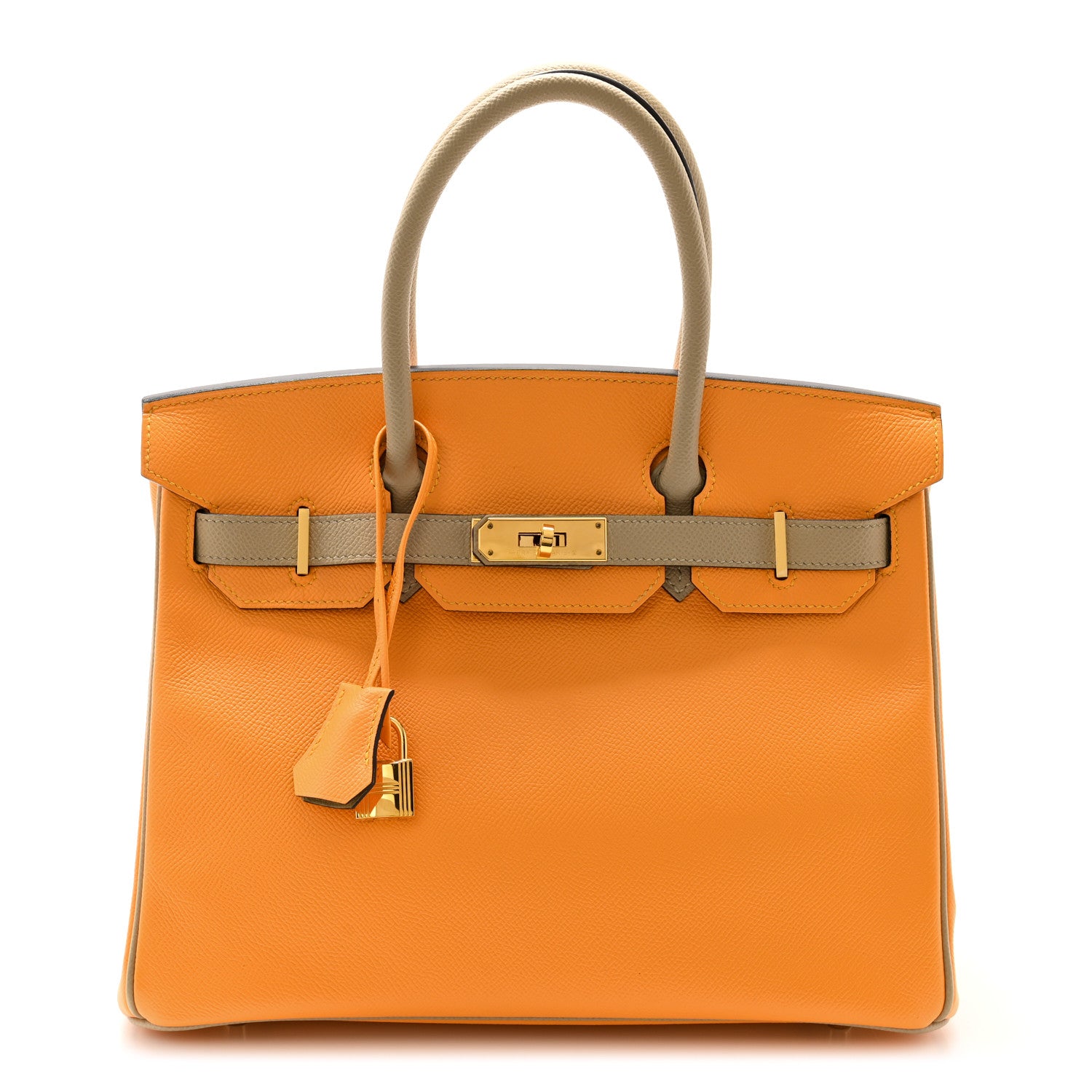 Hermes Epsom Horseshoe Birkin 30 Abricot Trench 1 of 11