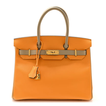 Hermes Epsom Horseshoe Birkin 30 Abricot Trench 1 of 11