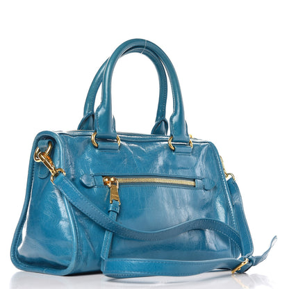 Miu Miu Vitello Shine Zip Tote Laguna 3 of 13