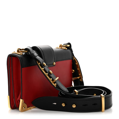 Prada City Calfskin Saffiano Cahier Bag Fuoco Black 3 of 10