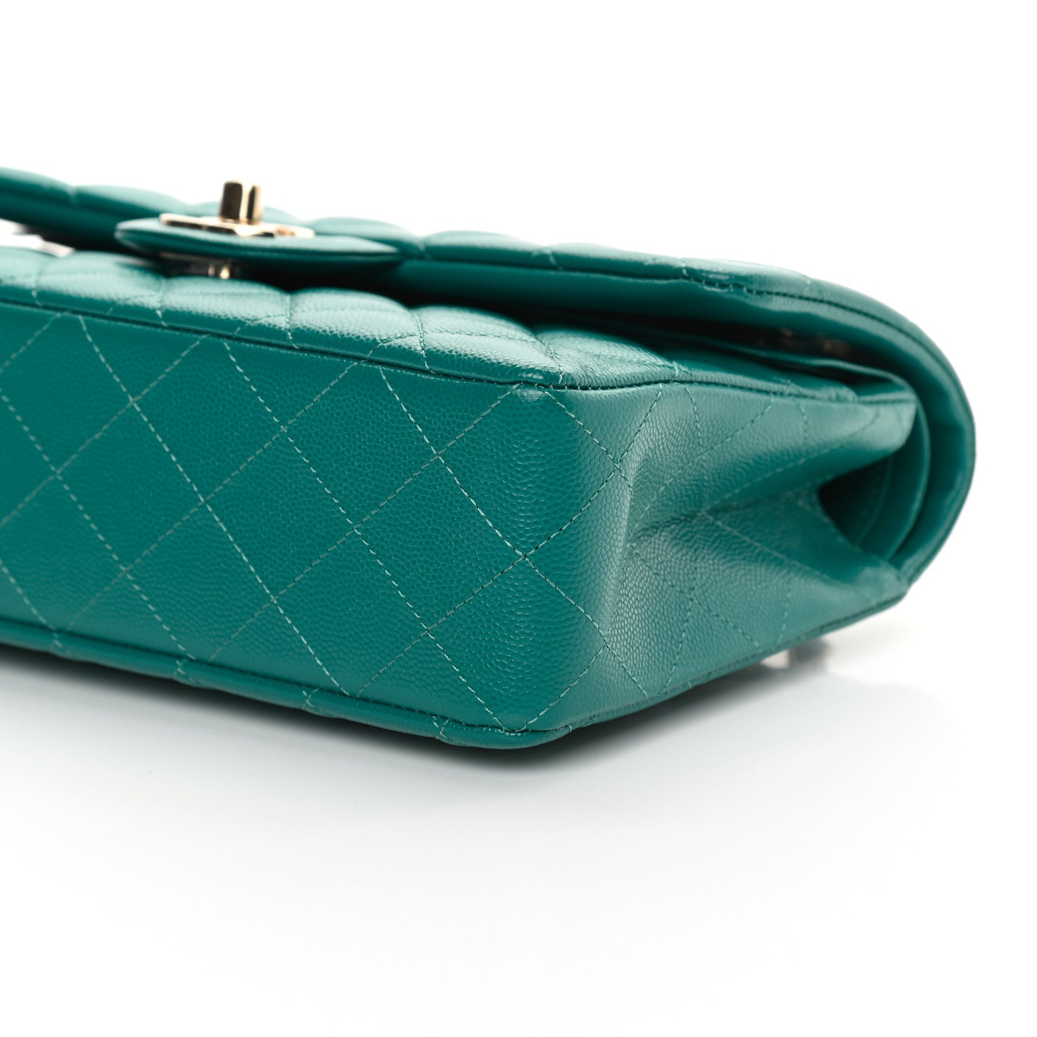 Chanel Caviar Quilted Small Double Flap Green 9 of 10