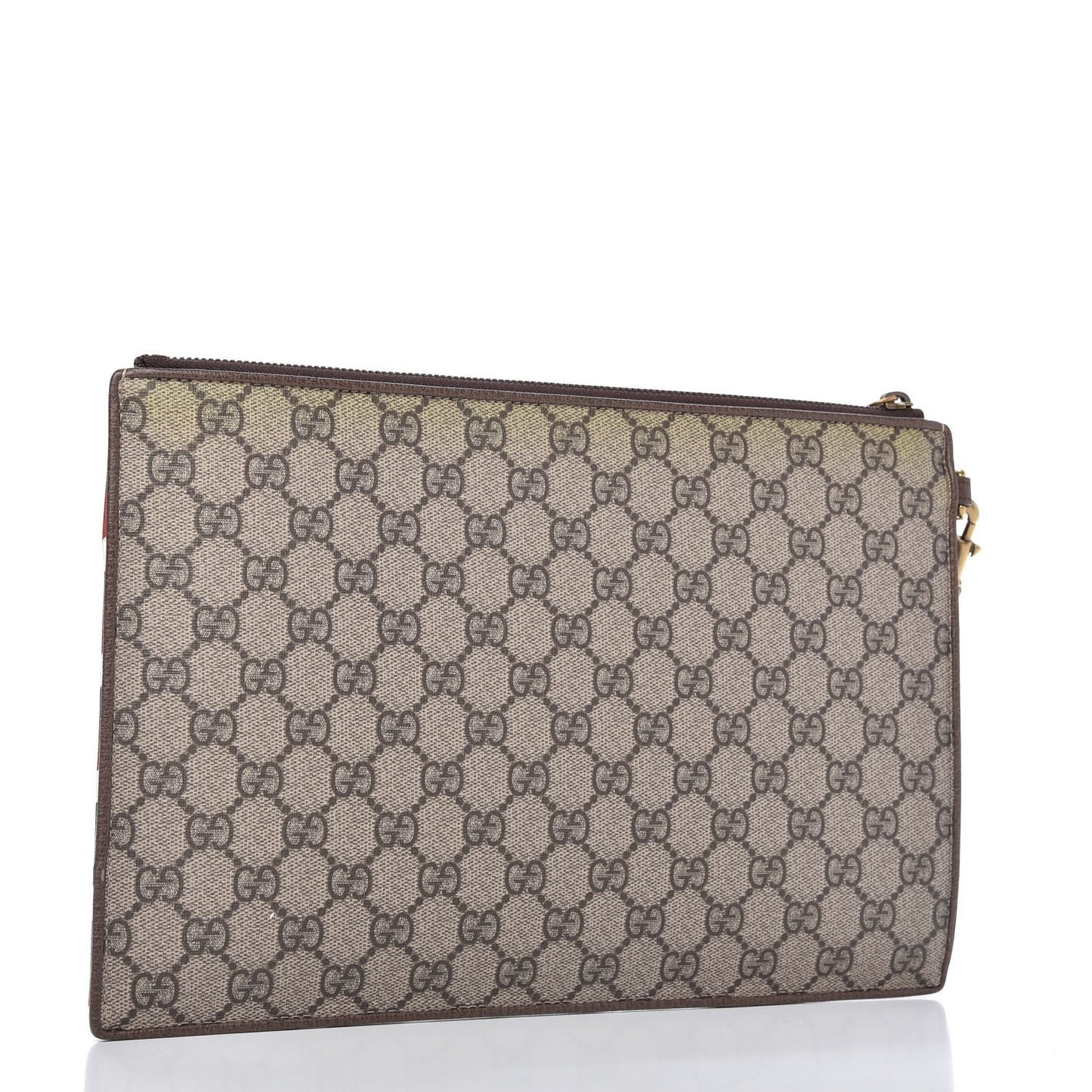 GG Supreme Monogram Courrier Documents Holder Beige New Acero