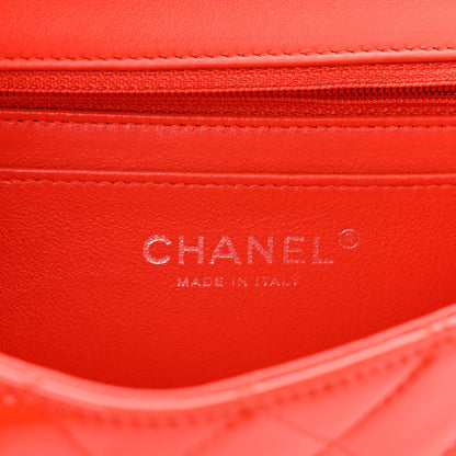 Chanel Patent Calfskin Quilted Mini Rectangular Flap Red 6 of 10