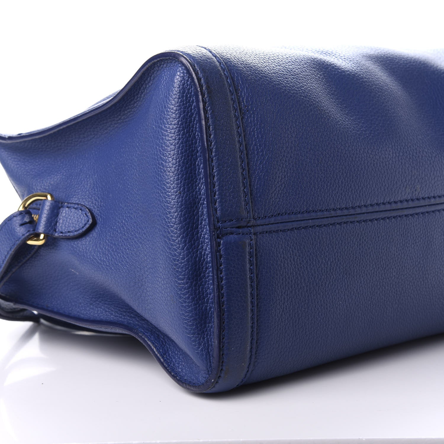 Alexander McQueen Pebbled Calfskin Small Skull Padlock Zip Around Tote Ultramarine 5 of 8