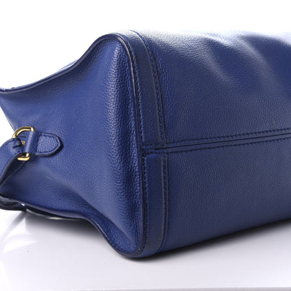 Alexander McQueen Pebbled Calfskin Small Skull Padlock Zip Around Tote Ultramarine 5 of 8