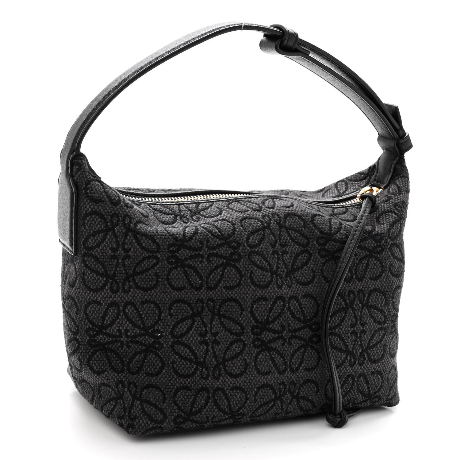Loewe Jacquard Anagram Calfskin Small Cubi Bag Anthracite Black 3 of 9