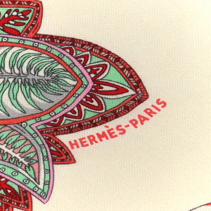 Hermes Cashmere Silk Jardin De La Maharani Losange Scarf 2 of 5
