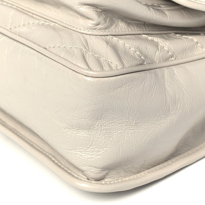 Saint Laurent Crinkled Calfskin Matelasse Monogram Medium Niki Chain Satchel Ivory 8 of 8