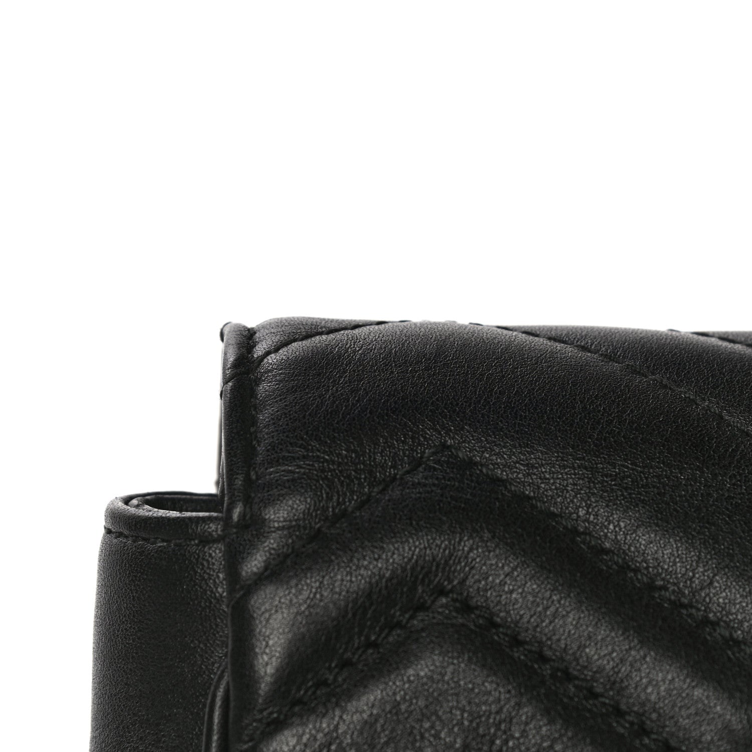 Gucci Calfskin Matelasse Super Mini GG Marmont Shoulder Bag Black 18 of 18