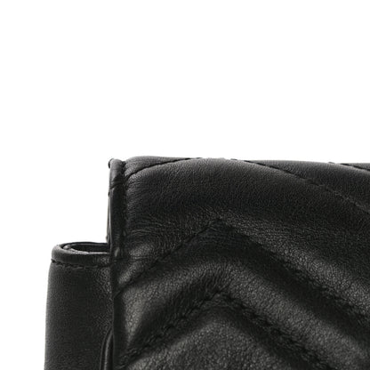 Gucci Calfskin Matelasse Super Mini GG Marmont Shoulder Bag Black 18 of 18