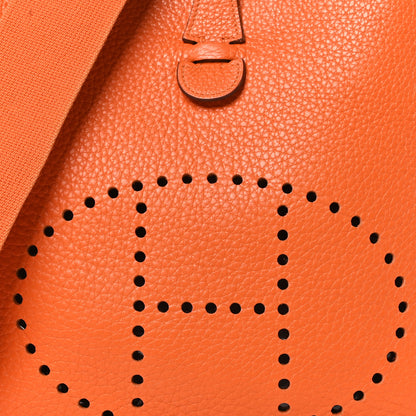 Hermes Taurillon Clemence Evelyne II PM Orange 8 of 10